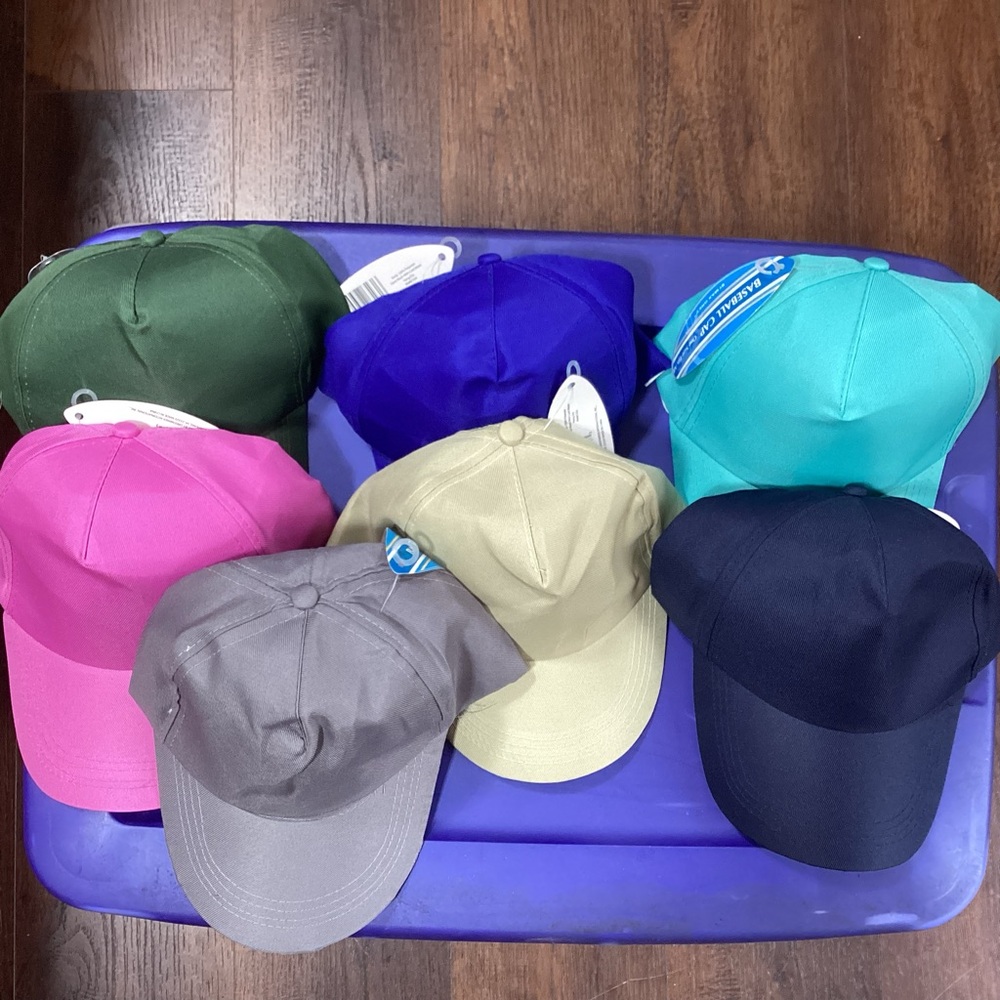 NWTS baseball caps one size adjustable back wear as is or personalize yourself